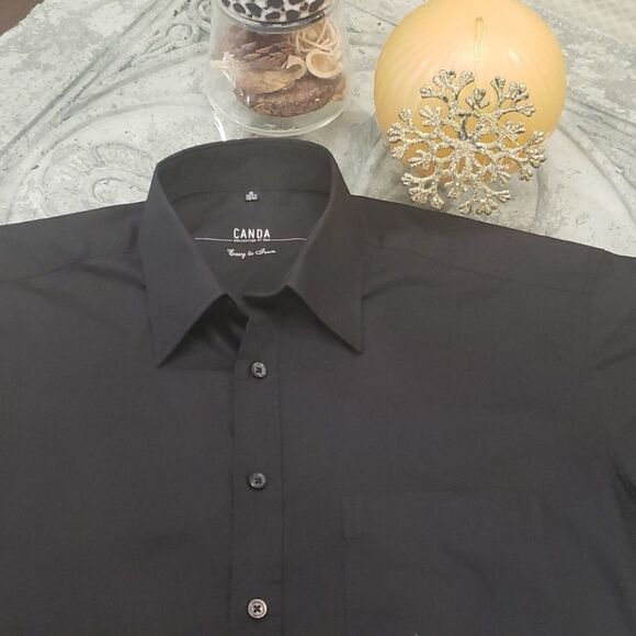 𝅺C&A EASY IRON COTTON COLAR SHORT SLEEVE SHIRT - Picture 2 of 7